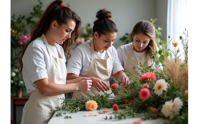 화전 가든스 플로리스트 팀 미팅 모습