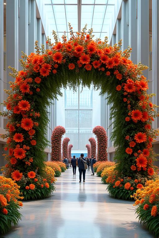 코엑스 국제 전시회 입구 웰컴 아치