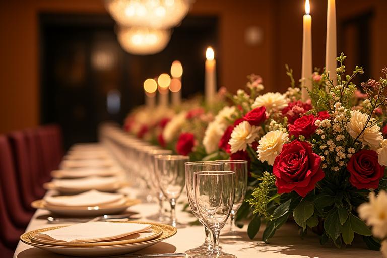 롯데호텔 연말 갈라 디너 테이블 센터피스