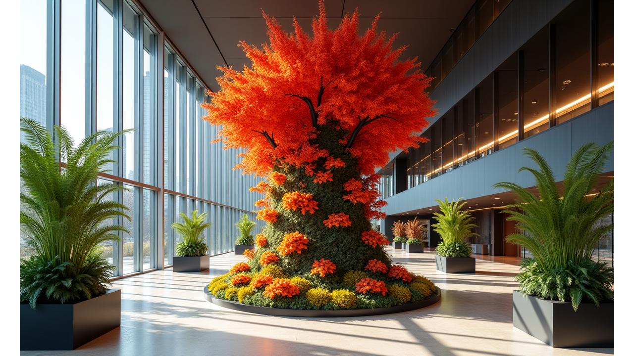 LG트윈타워 로비의 계절별 식물 큐레이션