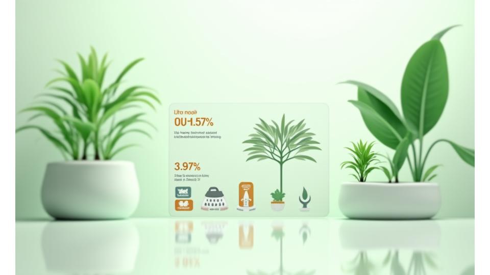 나사 선정 공기 정화 식물과 유해 물질 제거율을 보여주는 인포그래픽