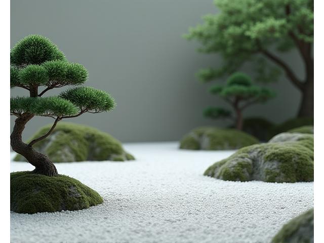 일본식 정원 디자인, 선과 돌의 조화로운 미니멀리즘