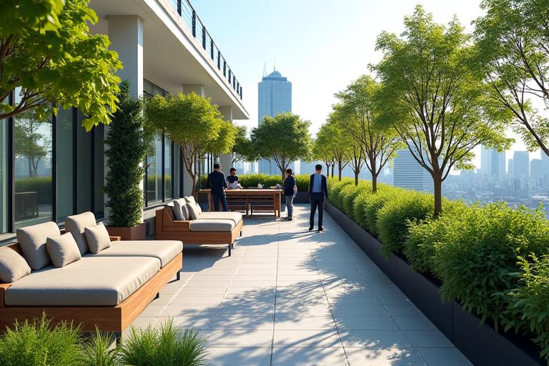 오피스 옥상 정원, 직원들을 위한 힐링 공간