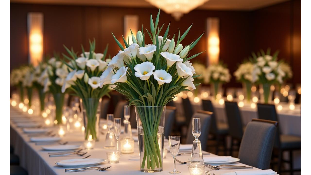 롯데호텔 그랜드볼룸의 모던 엘레강스 컨셉 웨딩 플라워